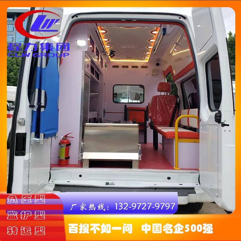 福特V348高顶定制版负压救护糖心vlog厂家发往河北